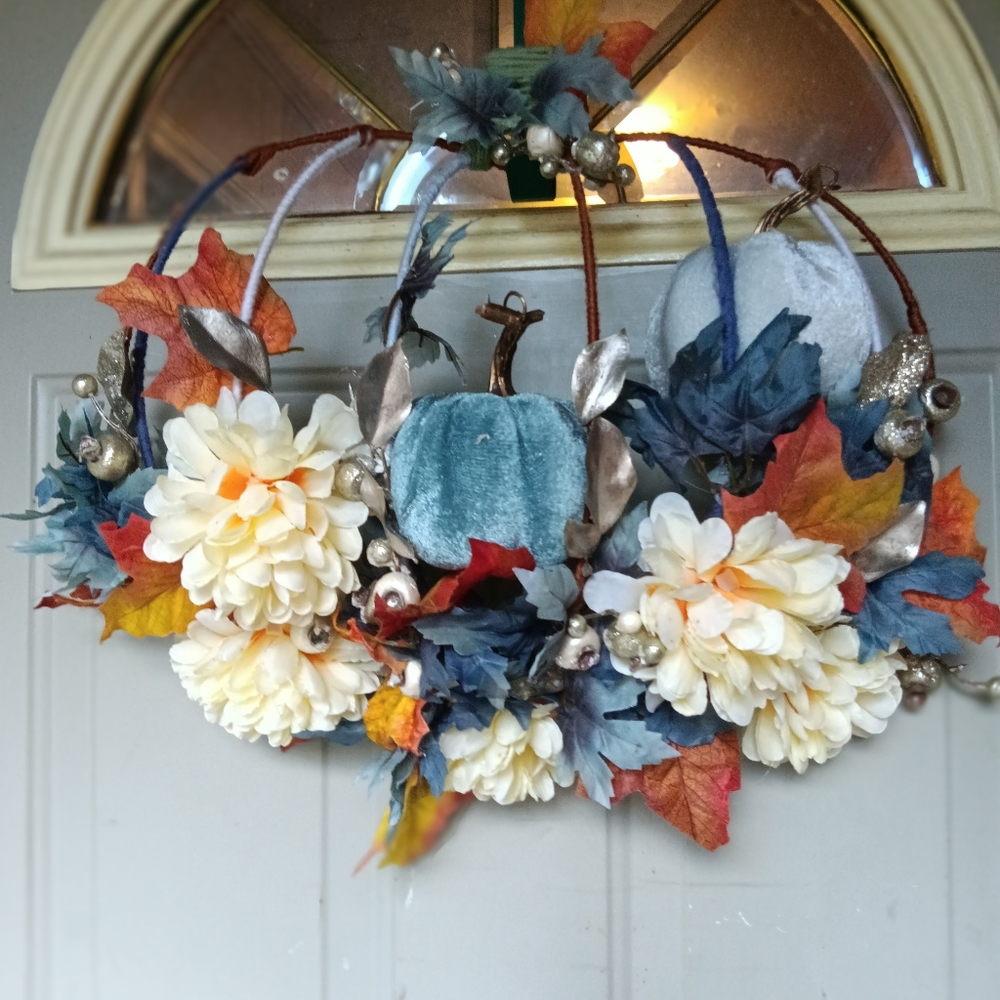 Fall pumpkin wreath